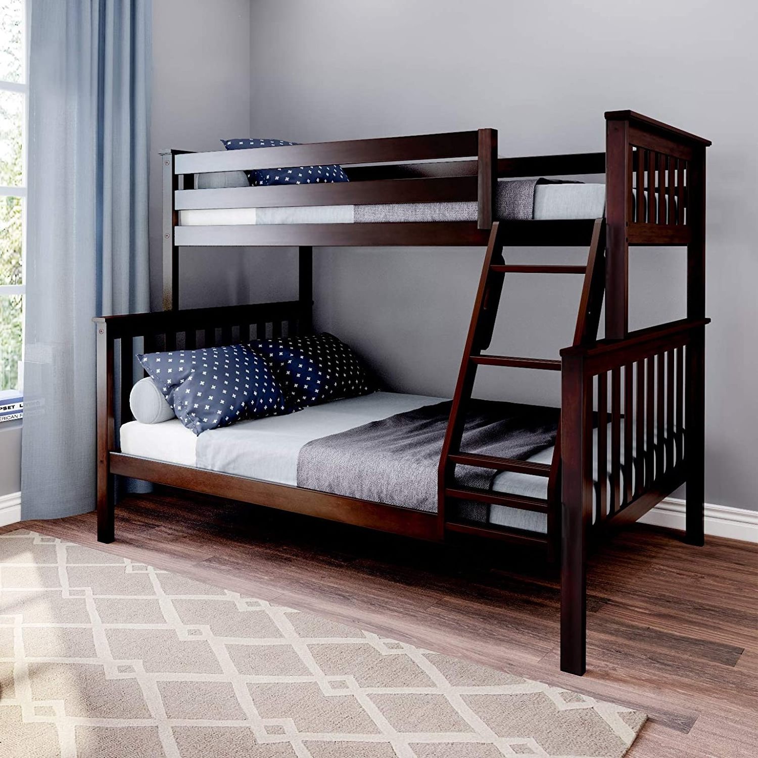 House Furniture Single Size Solid Wood Full Loft Bunk bed for Sale