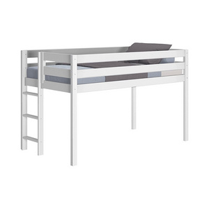 solid pine wood queen size loft bed  student sleeping school bed on sale in big discount