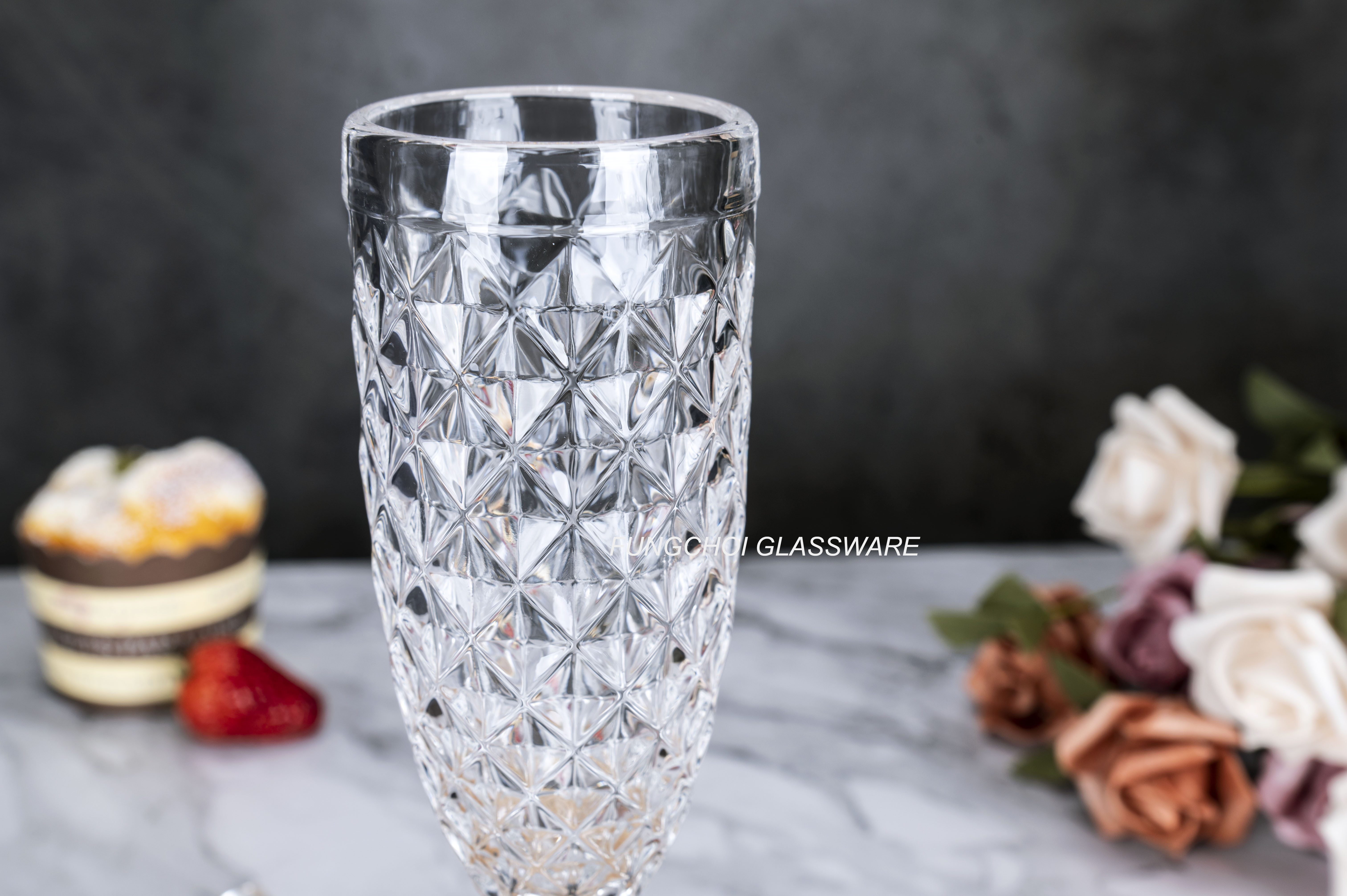 Personalized popular wedding transparent clear wine glass stemware goblet