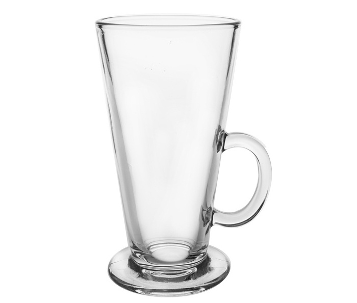 10.3oz 290ml transparent tall latte classical ice cream serving glass mug latte coffee glass cup with handle