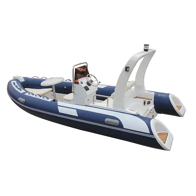 RIB480 Fiberglass Hull Hypalon PVC Inflatable Boat For 5-6 Persons