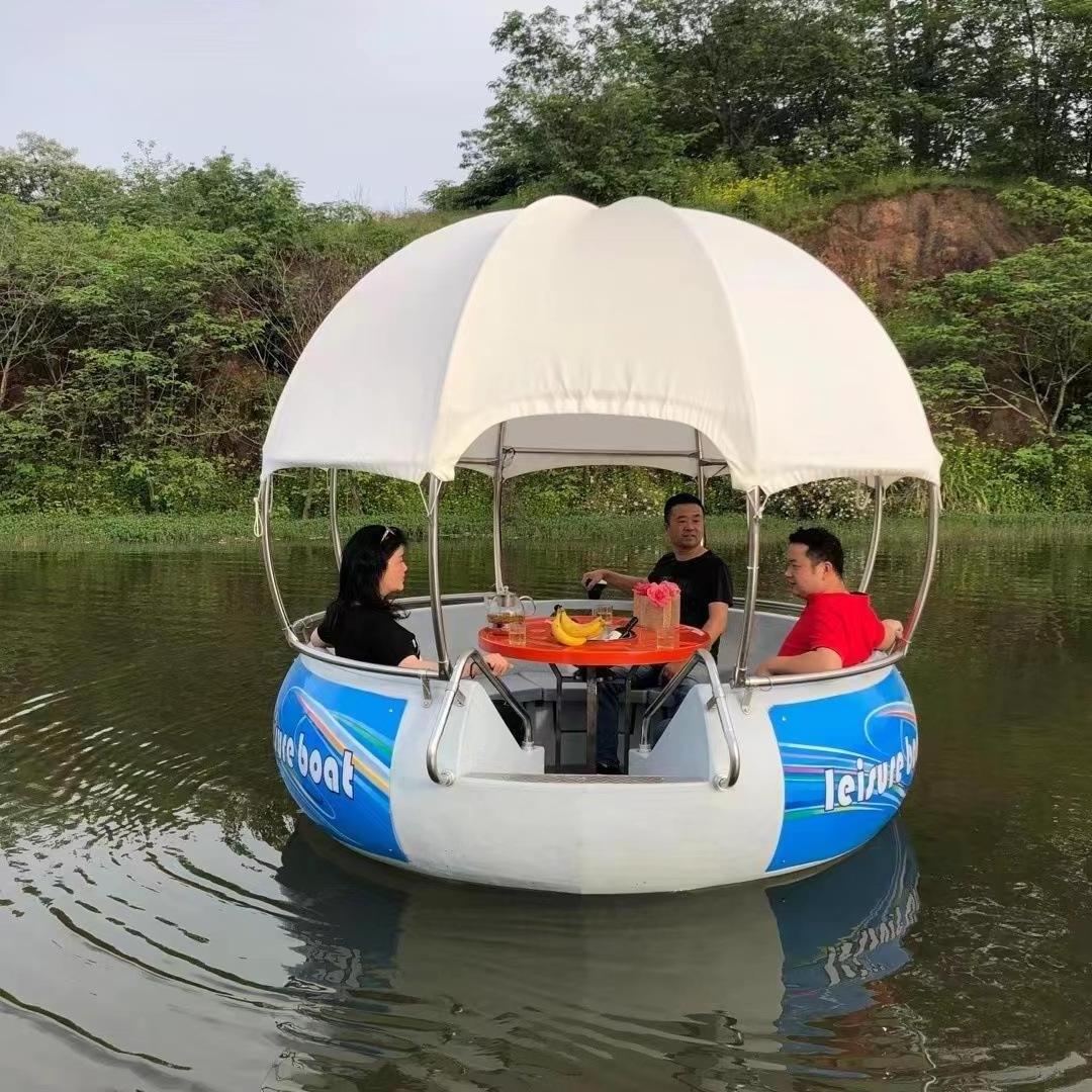 Hot seller bbq  boat 3m speed electric bbq donut boat for 6-8 person