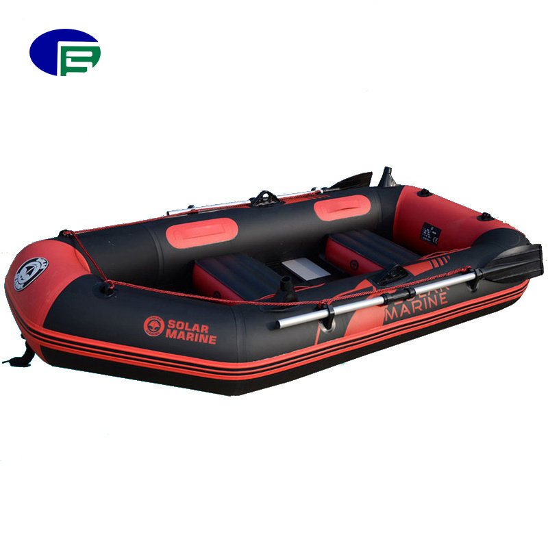 Solar Marine 3 person pvc inflatable rowing boat 260cm air floor kayak for water sport