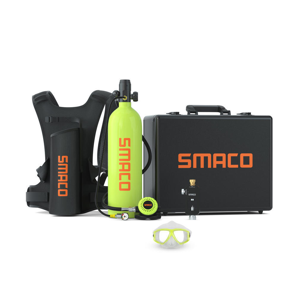 SMACO 2L S700 Pro Diving Equipment Kit Air Oxygen Tank 30-35 Minutes