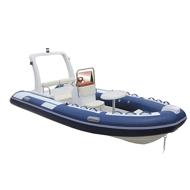 RIB480 Fiberglass Hull Hypalon PVC Inflatable Boat For 5-6 Persons