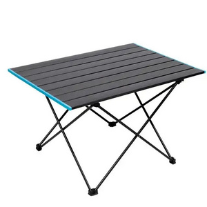 Folding Camping Storage Compartment Aluminum Lightweight Camp Kitchen Table  Outdoor Camping Table