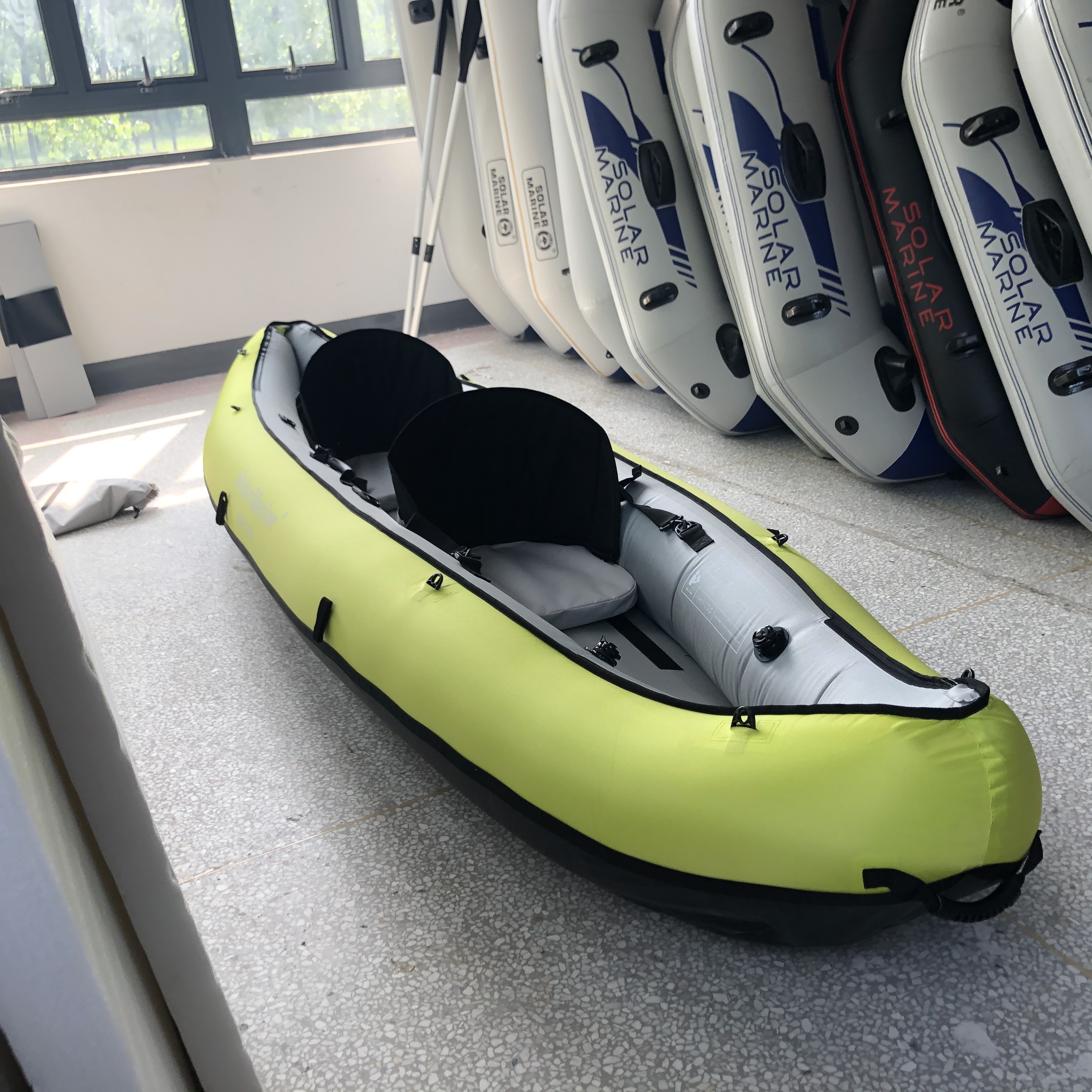 Hot Deal 3.3 M Inflatable Kayak Banana Boat Portable Wear resistant Canoe For 2 Persons