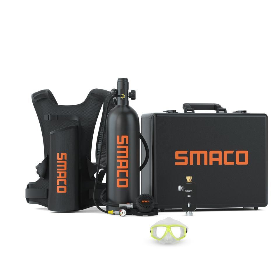 SMACO 2L S700 Pro Diving Equipment Kit Air Oxygen Tank 30-35 Minutes