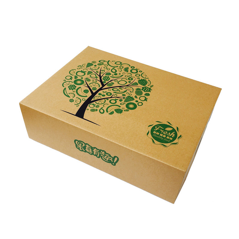 Multi-size heaven and earth cover fruit carton three-layer mango peach apple cardboard packing gift box 5kg express box