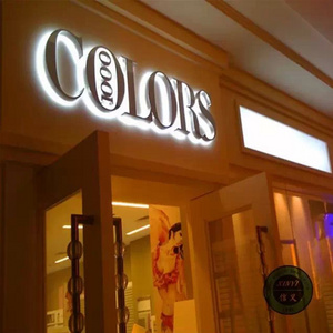 Shopping Wall Sign Led Light 3D Backlit Logo Sign Led Backlit Letters Outdoor Large 3D Backlit Sign