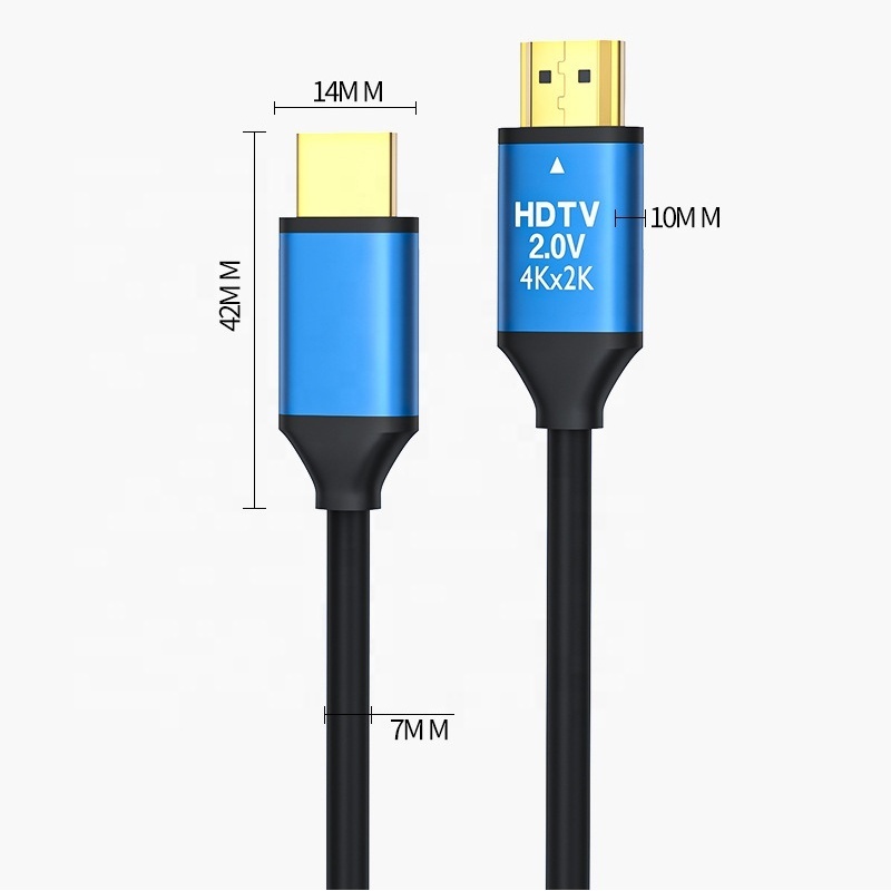 Custom Length Design 4K 18Gbps V2.0 HDMI Cable Ultra High Speed Gold Plated HDMI Cable for UHD TV Monitor Laptop