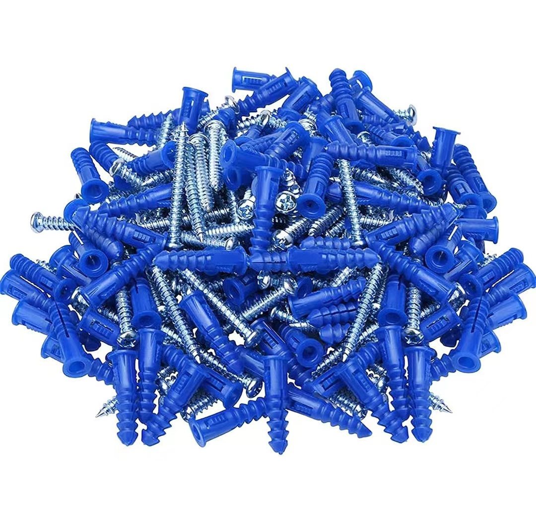 SR Customization Conical Anchor Kit 8MM Plastic Screw Anchors Set Nylon Drywall Expansion Anchors Wall Plug