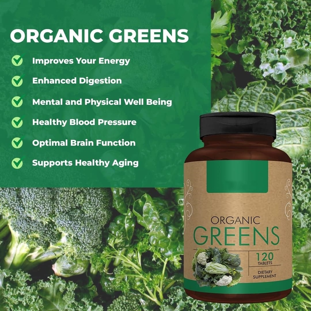 Super Greens Supplement, Full Of Vitamins & Minerals, Greens Powder for Bloating and Digestion,  Non-GMO,