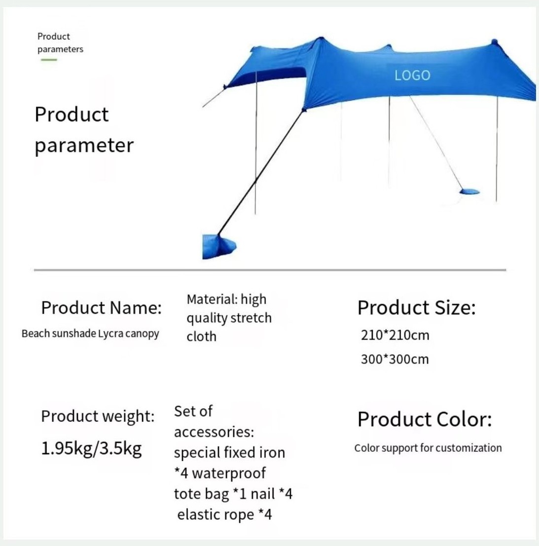 Attractive Price Canopy Party Tent Beach Canopy Outdoor Sun Shelter Beach Shade Canopy