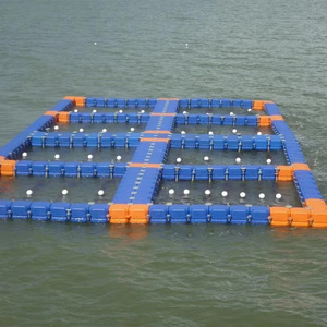 Marine Floater Plastic HDPE Fish Farm Float Cages Floating Pontoon Modular Floating Dock platform