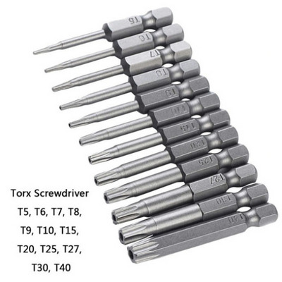 China Factory wholesale T5 T8 T10 T15 T20 T25 T30 T35 T40 Torx Bits Screwdriver Bits