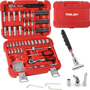 106pcs ratchet torque wrenches hand tools socket wrench spanner tools box for set mechanic screwdriver tool set