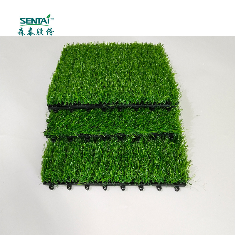 30*30cm hot sale Artificial grass easy installation turf tiles waterproof plastic grass low maintenance diy turf tiles  302