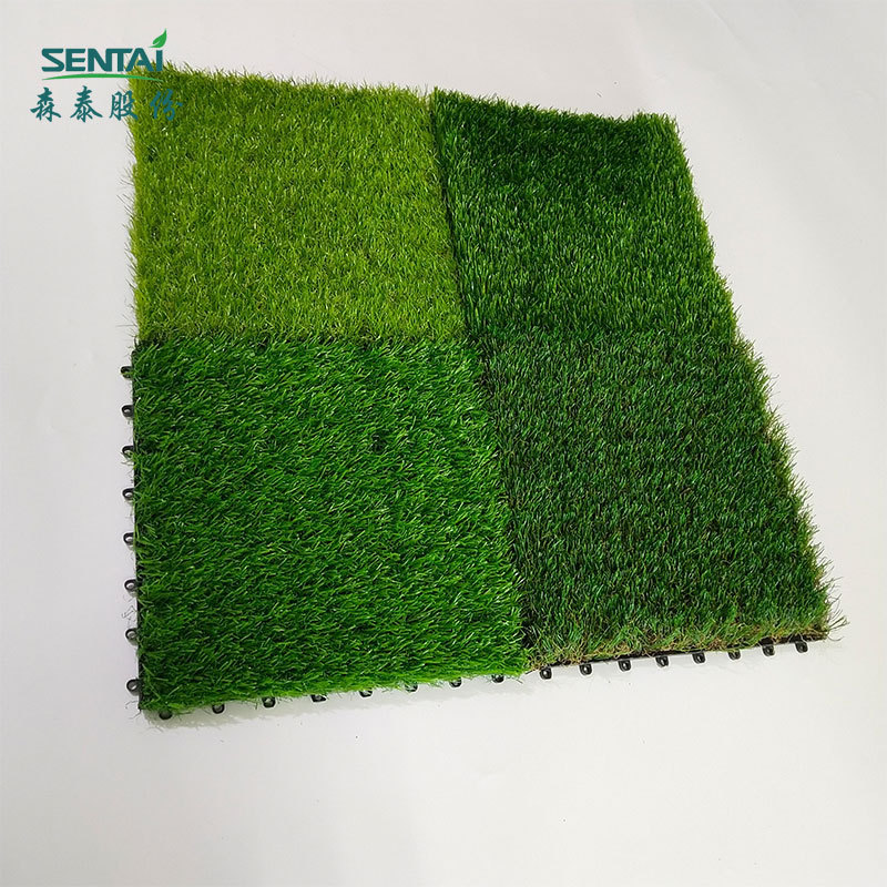 30*30cm hot sale Artificial grass easy installation turf tiles waterproof plastic grass low maintenance diy turf tiles  302