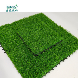 30*30cm hot sale Artificial grass easy installation turf tiles waterproof plastic grass low maintenance diy turf tiles  302