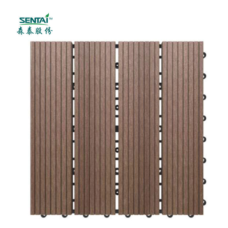 300*300*22m wpc composite tile colorful waterproof uv-resistant interlocking deck tile composite balcony wpc tile  ST02SX-1