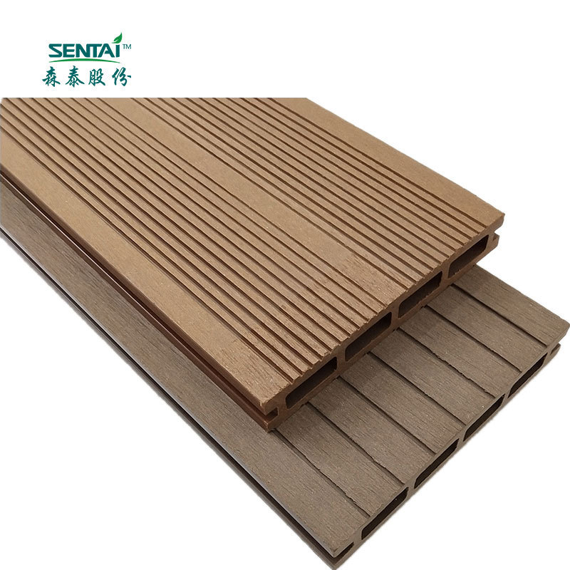 140*21 mm Water Resistant Hot Sale Outdoor Wpc Hollow Composite Deck Board Low Maintenance Easy Install Outdoor Flooring