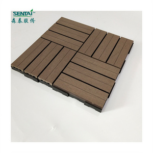 310*310*22m Garden use wpc DIY tiles easy install interlocking click composite tiles outdoor wood plastic deck tile  WT02SAC