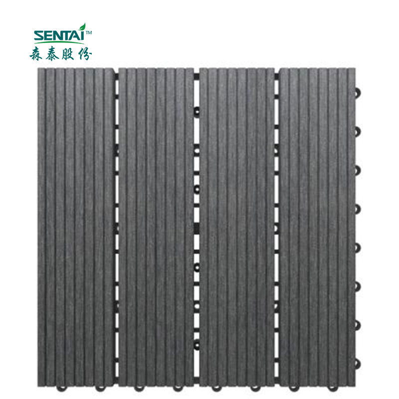 300*300*22m wpc composite tile colorful waterproof uv-resistant interlocking deck tile composite balcony wpc tile  ST02SX-1