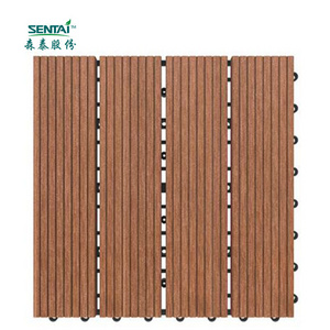 300*300*22m wpc composite tile colorful waterproof uv-resistant interlocking deck tile composite balcony wpc tile  ST02SX-1