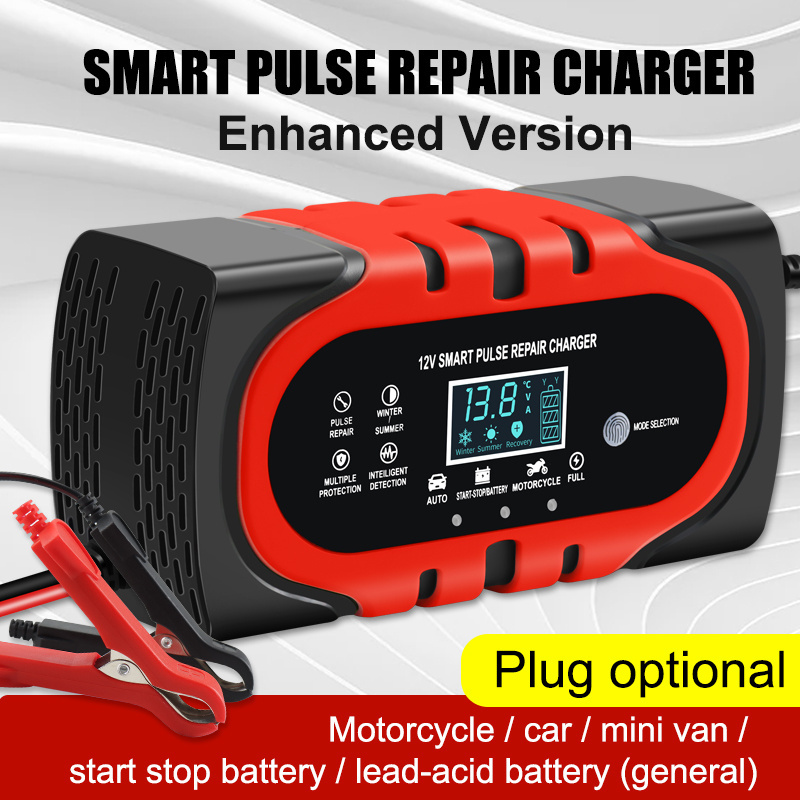 12V 24V 36V Car Charger Trickle Automatic Charger LCD display motorcycle Car Boat Marine 14.6V 6A battery charger for export