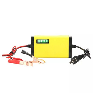 Smart 12V 3A 4A Car Motorcycle Battery Charger Pulse Repair Display Digital Intelligent Full Automatic Lead Battery Charger