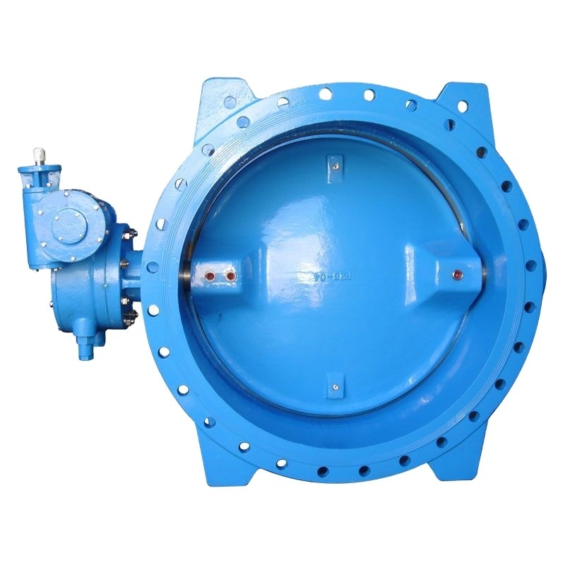 Eccentric PN16 double Flanged ductile iron Butterfly Valve with gear box operator