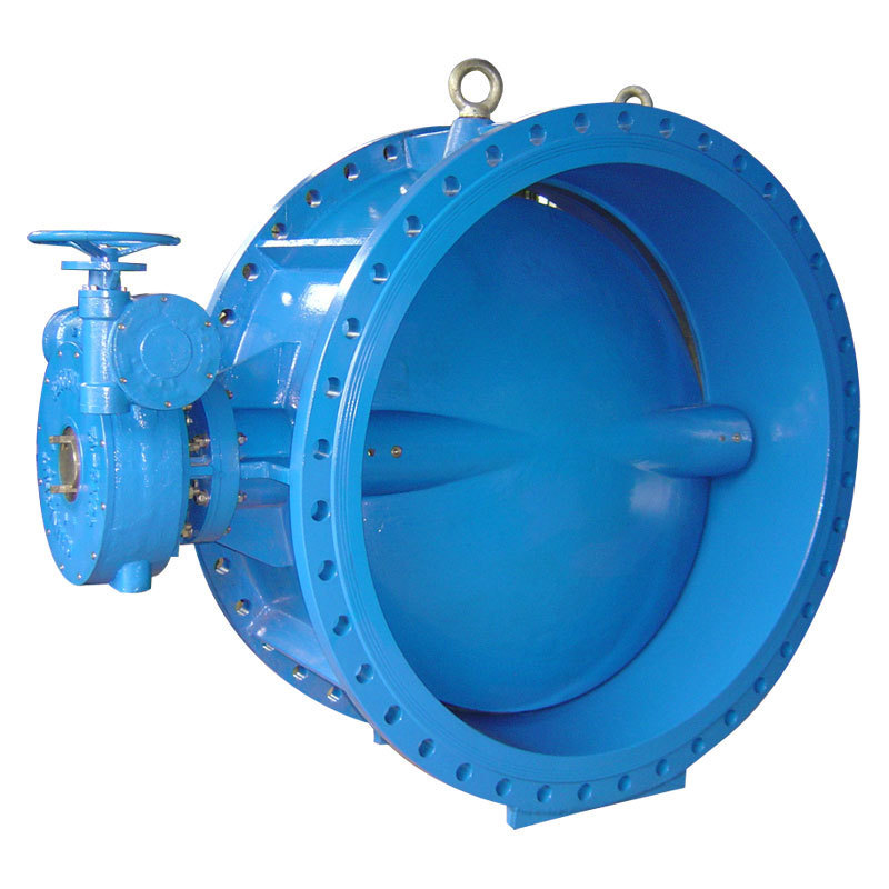 Eccentric PN16 double Flanged ductile iron Butterfly Valve with gear box operator