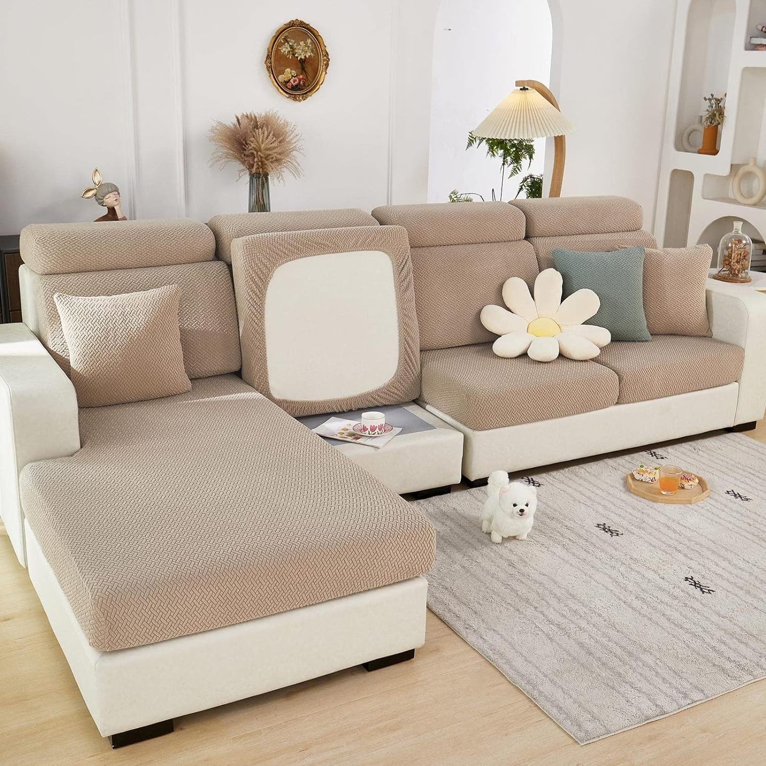 2024 New Wear-Resistant Universal Sofa Cover, Stretch Couch Cushion Slipcovers Replacement, Chaise Lounge Sofa Slipcover