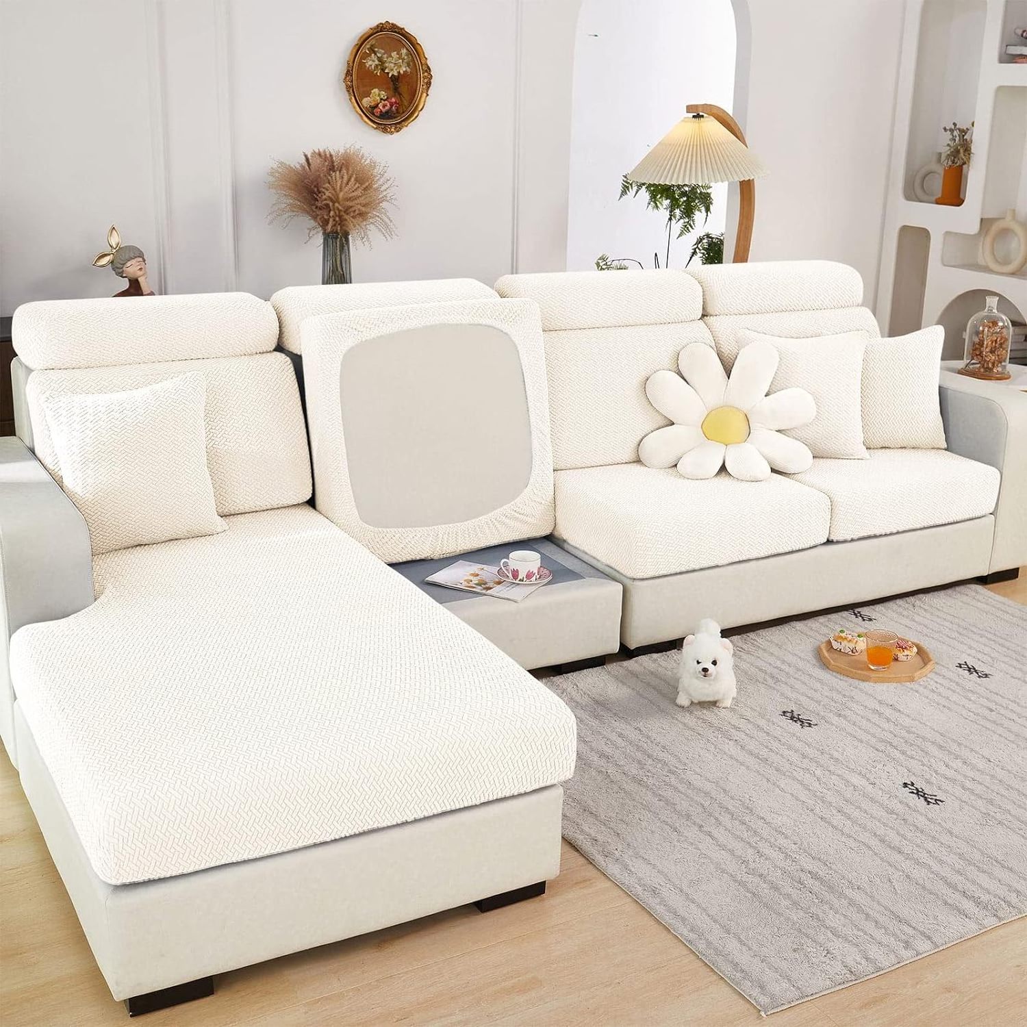 2024 New Wear-Resistant Universal Sofa Cover, Stretch Couch Cushion Slipcovers Replacement, Chaise Lounge Sofa Slipcover