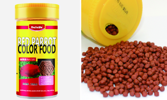 Customised high quality fish food flower horn fish feed enhancing color pet fish food