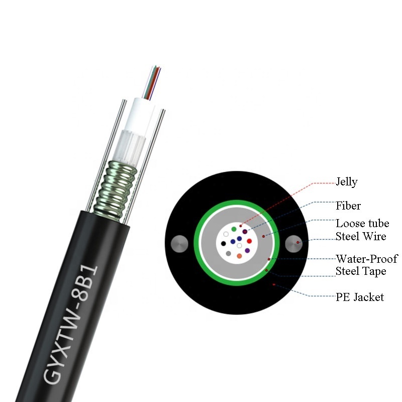 Factory Best Price GYXTW 6 Cores Two Parallel Steel Wires