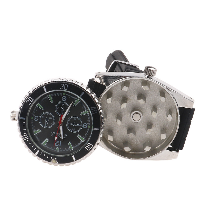 Hot Sale Wholesale Wrist Watch Zinc Metal Smoking Accessories Portable Jewelry Grinder