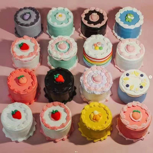 Cake Grinder Cupcake Herb Grinder 63mm Beautiful White Strawberry Cake Cute Girly Princess Grinder Gift