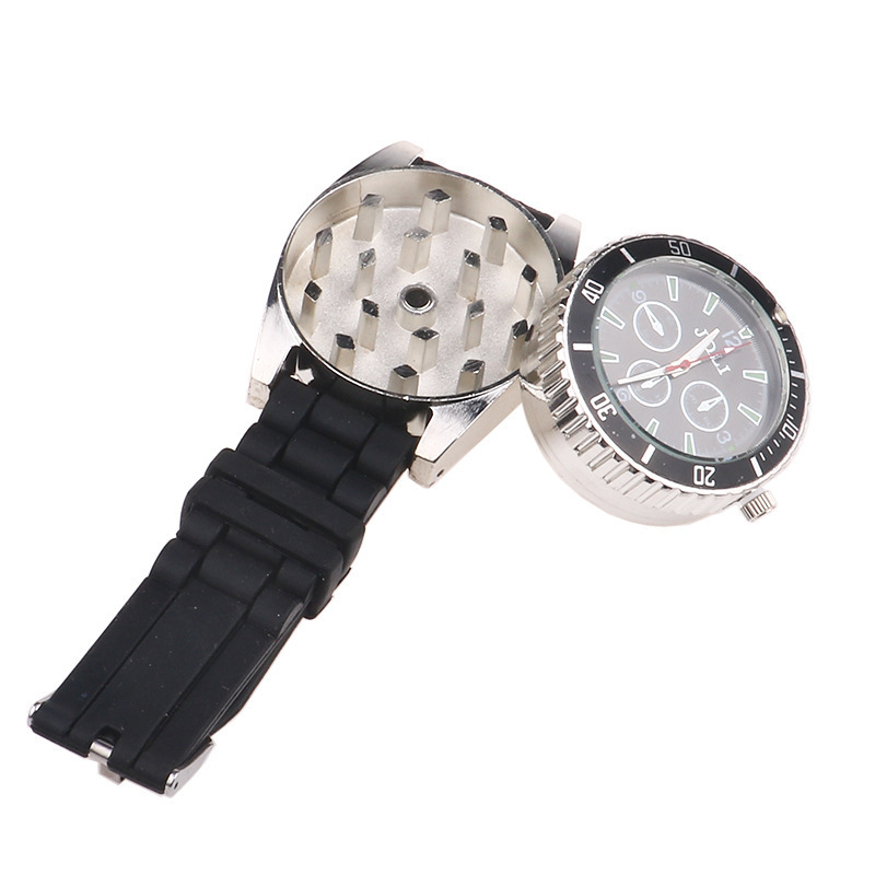 Hot Sale Wholesale Wrist Watch Zinc Metal Smoking Accessories Portable Jewelry Grinder