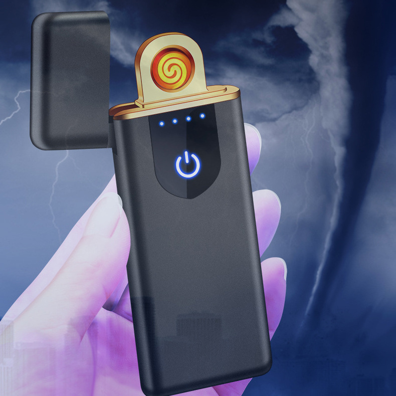 New thin usb charging lighter touch screen electronic cigarette lighters cakmak small rechargeable electric lighter