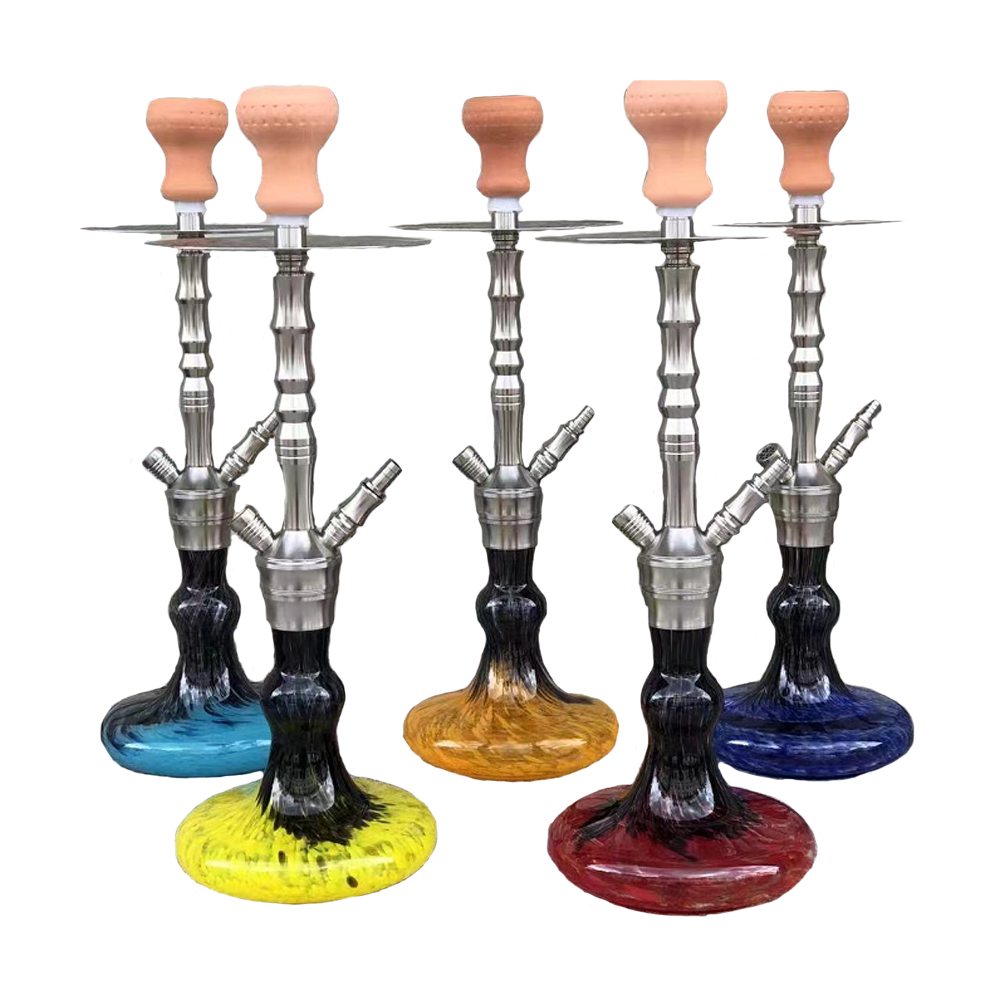 Factory Directly Sales Glass Arab Traditional Shisha Smoking Accessories Single Double Hose Hookah