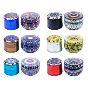 Manufacture 100mm 4 Layer Rainbow Grinder For Smoking Stainless Steel Tobacco Grinder With Brush