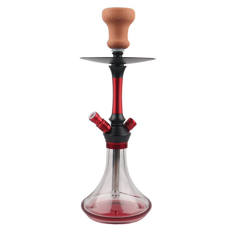 Factory Directly Sales Glass Arab Traditional Shisha Smoking Accessories Single Double Hose Hookah