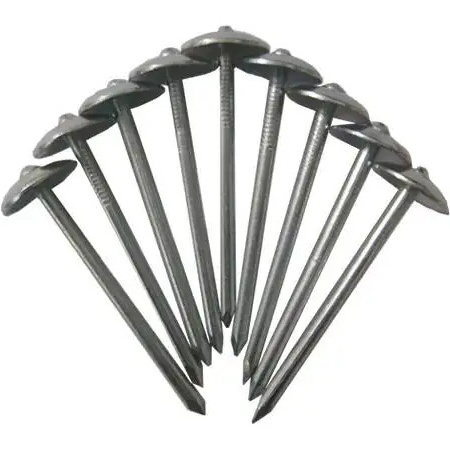 6mm Diameter Umbrella Roofing Nails with Flat and Checkered Head for Wood Working / Clavos