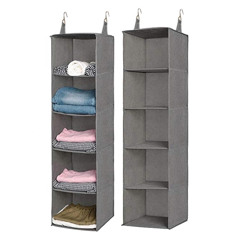 Hanging Closet Organizers and  Clothes Storage Bags Collapsible Shelves for RV Wardrobe Camp Hanging Organizer for Shoes Toys