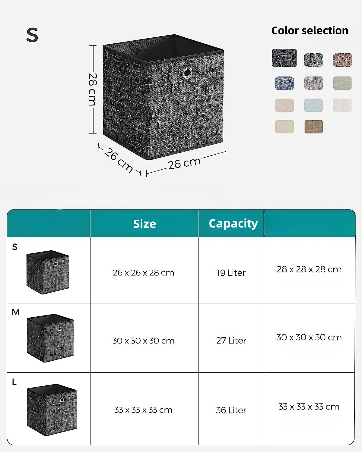 Non-Woven Fabric Storage Boxes with Handle Storage Organiser Box for Cube Shelf Folding Clothes organizer