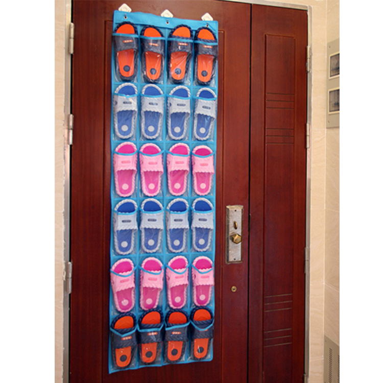 High quality service dust proof hook shoes bags laminated non woven hanging storage bags behind doors