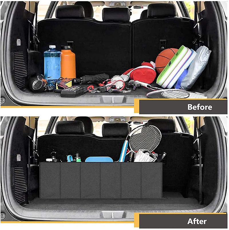 Organize all the clutters in car customized foldable boot organiser foldable auto car storage box trunk organizer