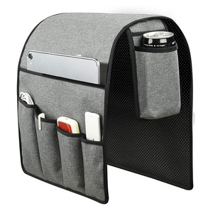 Multi-functional Anti Slip Sofa Armrest Organizer Hanging Bag TV Remote Control Magazines Tablet Cup Holder